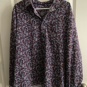 Apt. 9 Men's Multicolor Floral Button Down Shirt-Size XL
